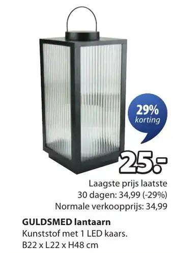Jysk Guldsmed lantaarn aanbieding
