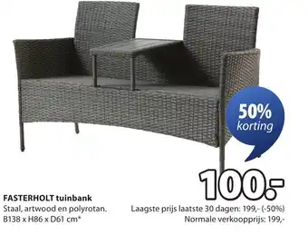 Jysk Fasterholt tuinbank aanbieding