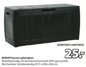 Jysk Bisnap kussen opbergbox aanbieding