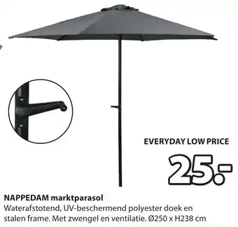 Jysk Nappedam marktparasol aanbieding