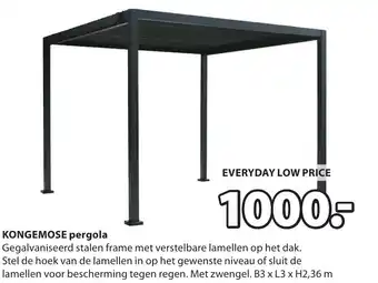 Jysk Kongemose pergola aanbieding