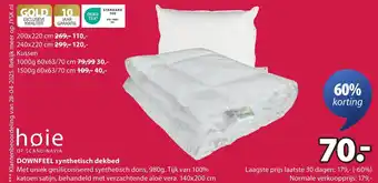Jysk Downfeel synthetisch dekbed aanbieding