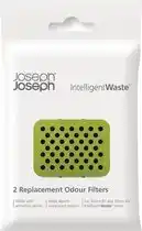 Bol.com Joseph Joseph Intelligent Waste Geurfilter - Kunststof - Set van 2 Stuks - Zwart aanbieding