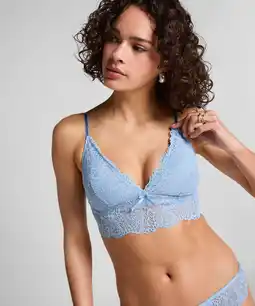 Hunkemoller Hunkemöller Triangel Bralette Posie Blauw aanbieding