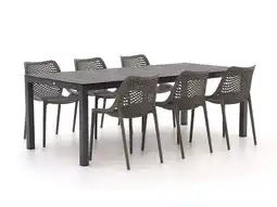 Kees Smit Forza Ripi/Fidenza 220cm dining tuinset 7-delig stapelbaar aanbieding