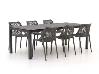Kees Smit Forza Ripi/Fidenza 220cm dining tuinset 7-delig stapelbaar aanbieding