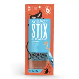 Zooplus 90g Schesir Stix Creamy Snacks Zalm Kattensnack aanbieding