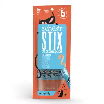 Zooplus 90g Schesir Stix Creamy Snacks Zalm Kattensnack aanbieding