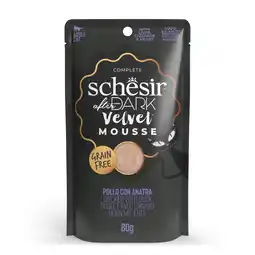 Zooplus 12x80g Schesir After Dark Fluwelen Mousse kip met eend natvoer voor katten aanbieding