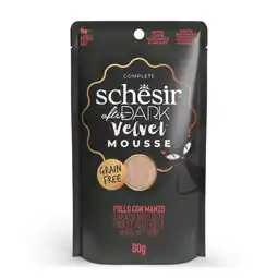 Zooplus 12x80g Schesir After Dark Fluwelen Mousse Kip met Rund nat kattenvoer aanbieding
