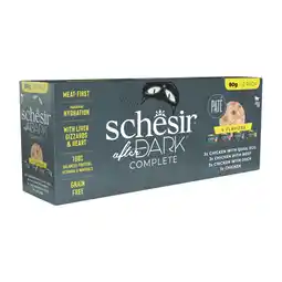 Zooplus 12x 80g Schesir After Dark Complete Paté natvoer voor katten aanbieding