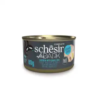 Zooplus 12x80g Schesir After Dark Complete Paté Kip & Ei natvoer voor katten aanbieding