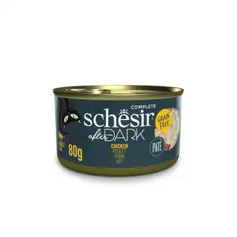 Zooplus 12x80g Schesir After Dark Complete Paté Kip natvoer voor katten aanbieding