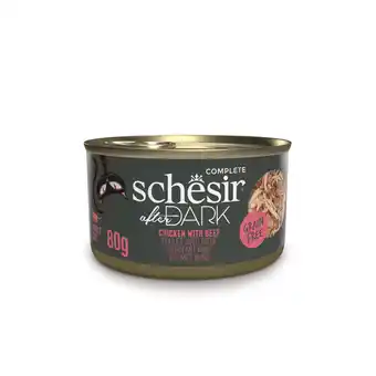 Zooplus 12x80g Schesir After Dark kip & Rund natvoer voor katten aanbieding