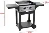 Bol.com Princess 105055 FR Gasbakplaat met Trolley RVS/Zwart aanbieding