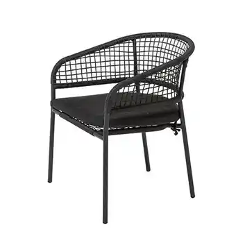 Praxis Central Park stapelbare wicker tuinstoel Ciotat aluminium zwart aanbieding
