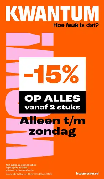 Kwantum Op alles aanbieding
