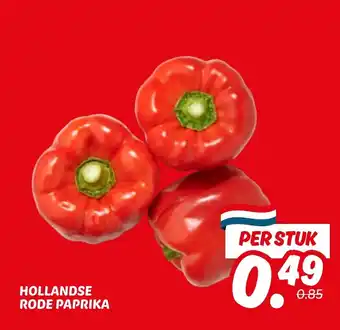 Dekamarkt Hollandse rode paprika aanbieding