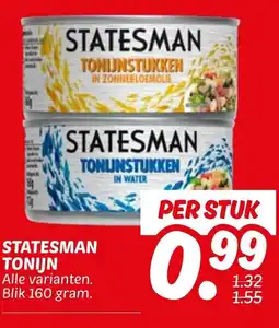 Dekamarkt Statesman tonijn aanbieding