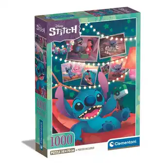 Intertoys Clementoni Disney Stitch compacte puzzel fotoslinger - 1000 puzzelstukjes aanbieding