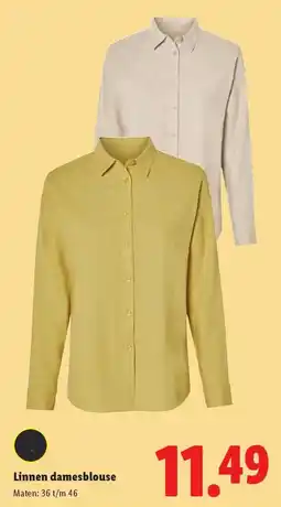 Lidl Linnen damesblouse aanbieding