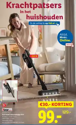 Lidl SILVERCREST Accu hand vloerstofzuiger 20 V aanbieding