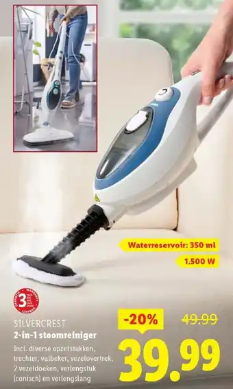 Lidl SILVERCREST 2 in 1 stoomreiniger aanbieding
