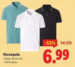 Lidl Herenpolo aanbieding