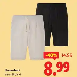 Lidl Herenshort aanbieding