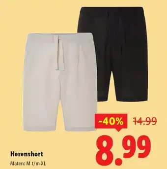 Lidl Herenshort aanbieding
