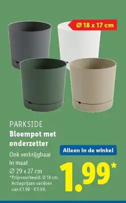 Lidl PARKSIDE Bloempot met onderzetter aanbieding