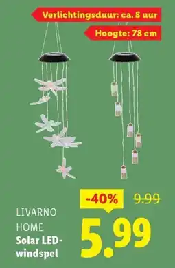 Lidl LIVARNO HOME Solar LED windspel aanbieding