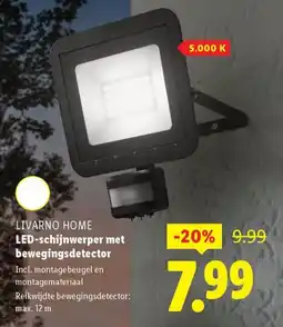 Lidl LIVARNO HOME LED-schijnwerper met bewegingsdetector aanbieding