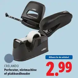 Lidl CRELANDO Perforator, nietmachine of plakbandhouder aanbieding