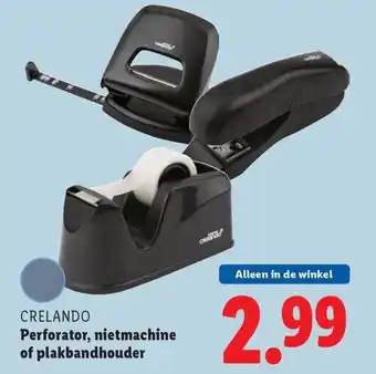 Lidl CRELANDO Perforator, nietmachine of plakbandhouder aanbieding