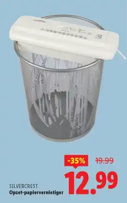 Lidl SILVERCREST Opzet papiervernietiger aanbieding