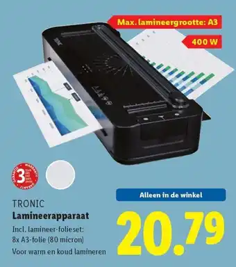 Lidl TRONIC Lamineerapparaat aanbieding