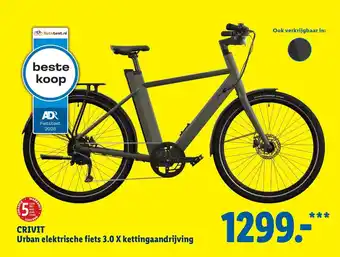Lidl CRIVIT Urban elektrische fiets 3.0 X kettingaandrijving aanbieding