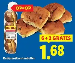 Lidl Rozijnen krentenbollen aanbieding