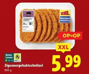 Lidl Zigeunergehaktschnitzel aanbieding