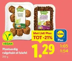 Lidl Plantaardig rulgehakt of falafel aanbieding