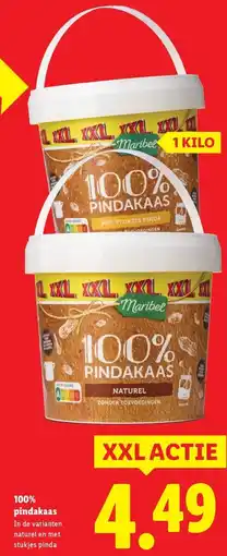 Lidl 100% pindakaas aanbieding