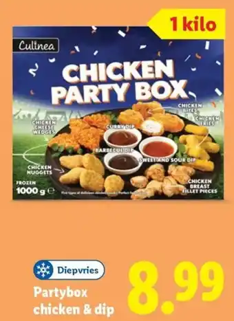 Lidl Partybox chicken & dip aanbieding