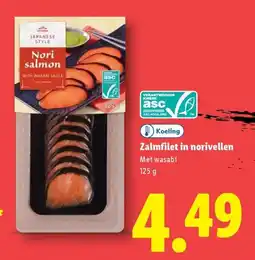 Lidl Zalmfilet in norivellen aanbieding