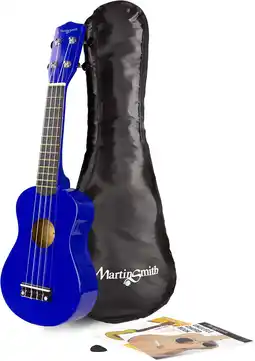 Amazon Martin Smith UK-212-BL Ukelele Met Ukelele Tas Blauw Design aanbieding