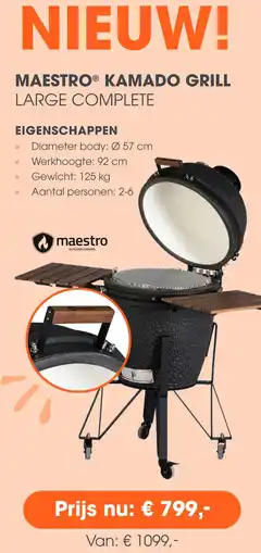 Coppelmans MAESTROⓇ KAMADO GRILL LARGE COMPLETE aanbieding