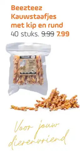 Coppelmans Beezteez Kauwstaafjes met kip en rund aanbieding