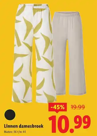 Lidl Linnen damesbroek aanbieding
