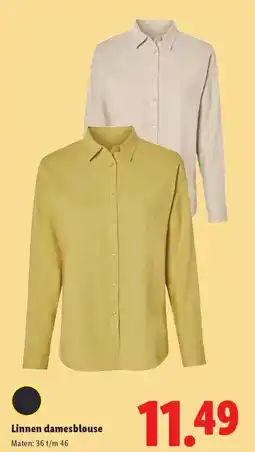 Lidl Linnen damesblouse aanbieding
