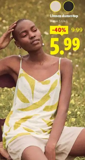 Lidl Linnen damestop aanbieding